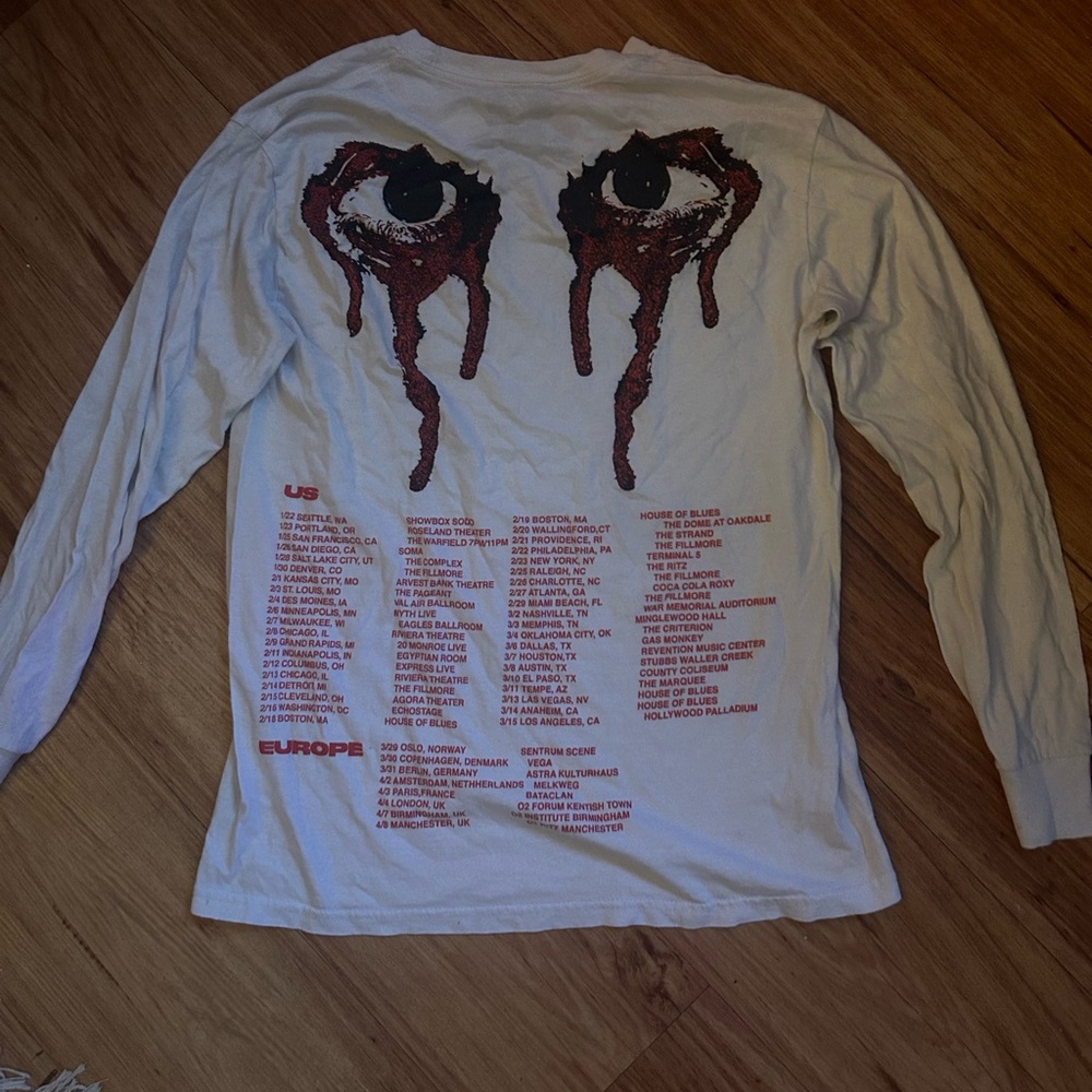 Trippie Red concert shirt, white, size small